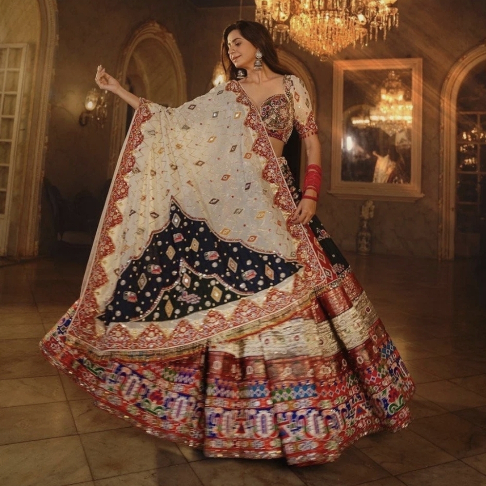 Multicolor Lehenga Choli Navaratri Lehenga Diwali Outfit Sangeet Eid